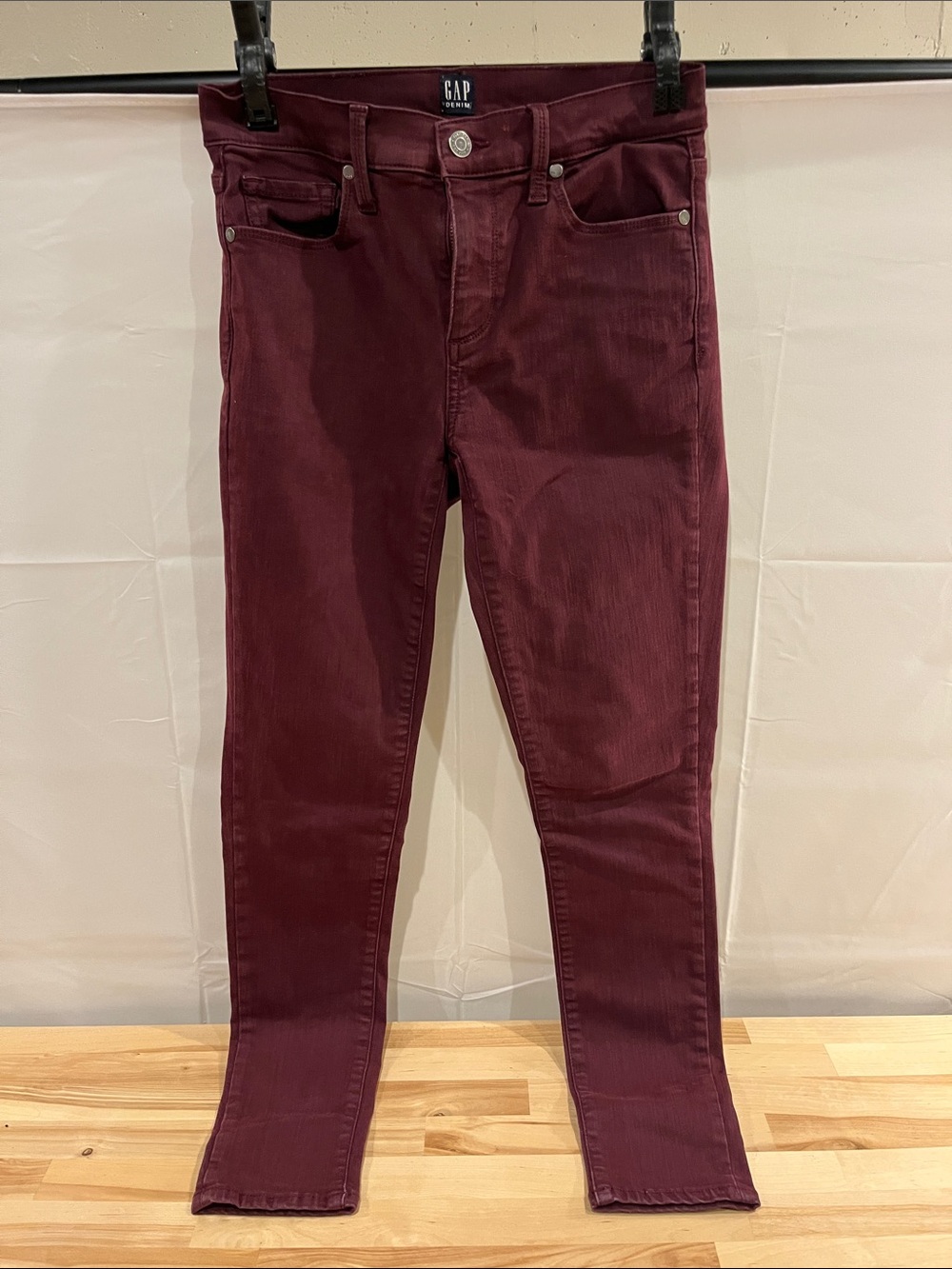 GAP Deep Wine Skinny Jeans